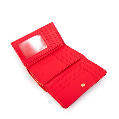 Billetera con cierre exterior blur mediana rojo