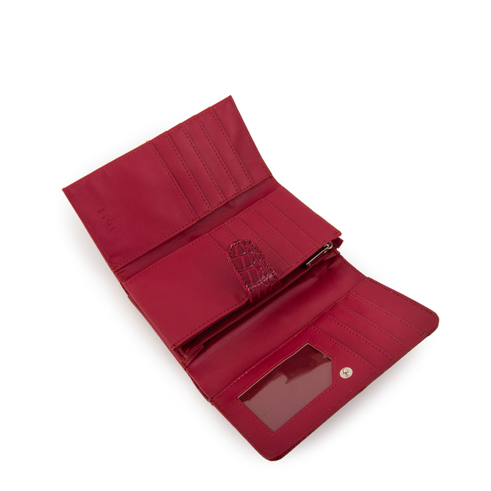 Billetera acordeon caroline mediana rojo