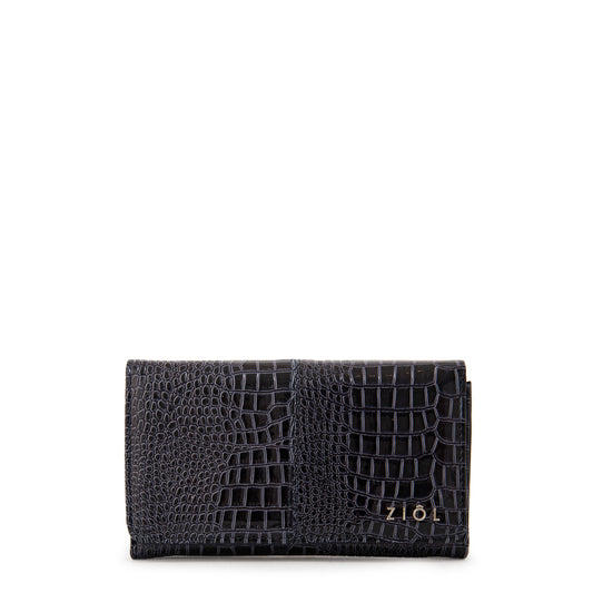 Billetera acordeon caroline mediana azul oscuro