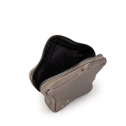 Hanging monedero valia plateado oscuro