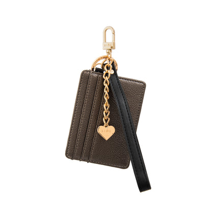 Hanging tarjetero amalia plateado oscuro