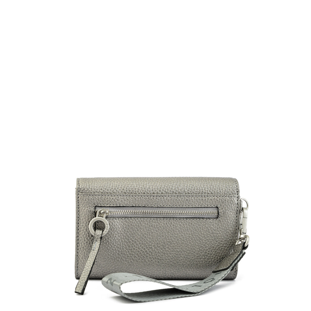 Billetera acordeon mediana vayk plateado oscuro