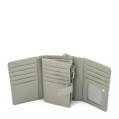 Billetera acordeon mediana vayk plateado oscuro
