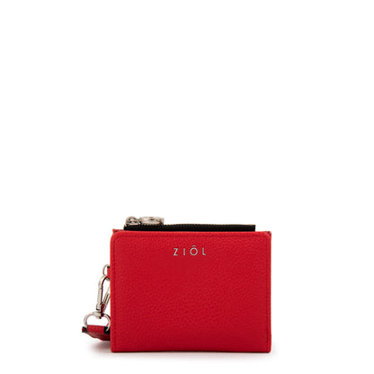 Billetera cierre exterior vayk pequeña rojo