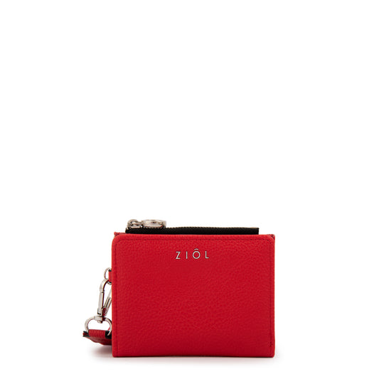 Billetera cierre exterior vayk pequeña rojo
