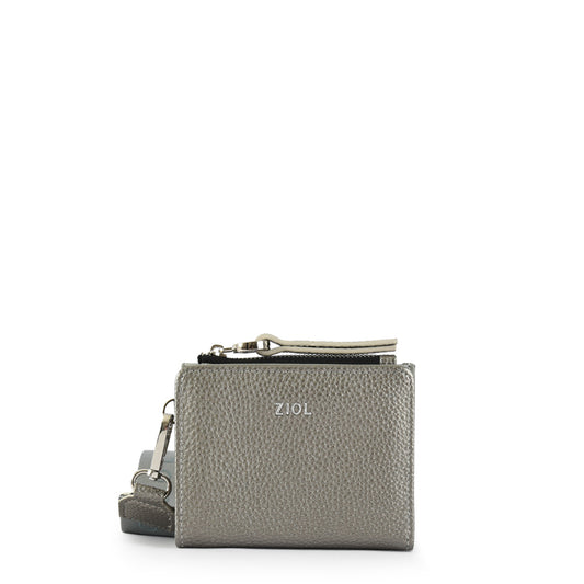 Billetera pequeña vayk plateado oscuro