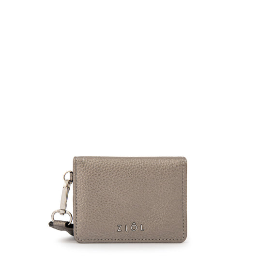 Tarjetero vayk pequeña plateado oscuro