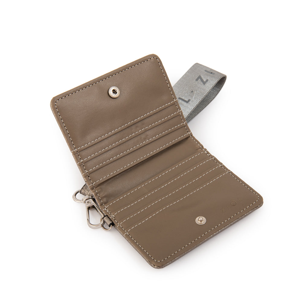 Tarjetero vayk pequeña plateado oscuro