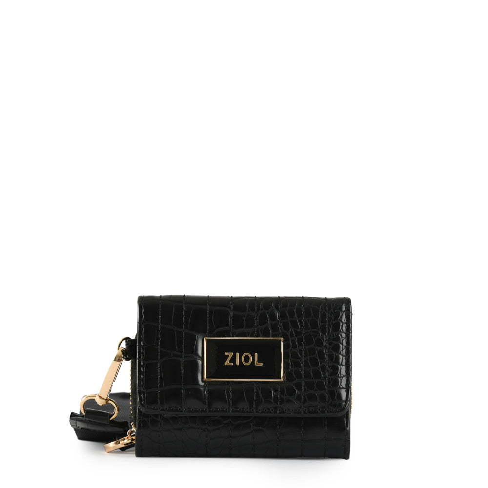 Billetera cierre exterior pequeña odzun negro