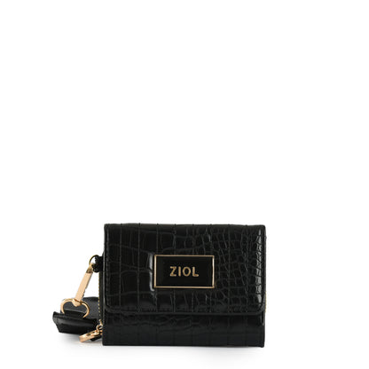 Billetera cierre exterior pequeña odzun negro