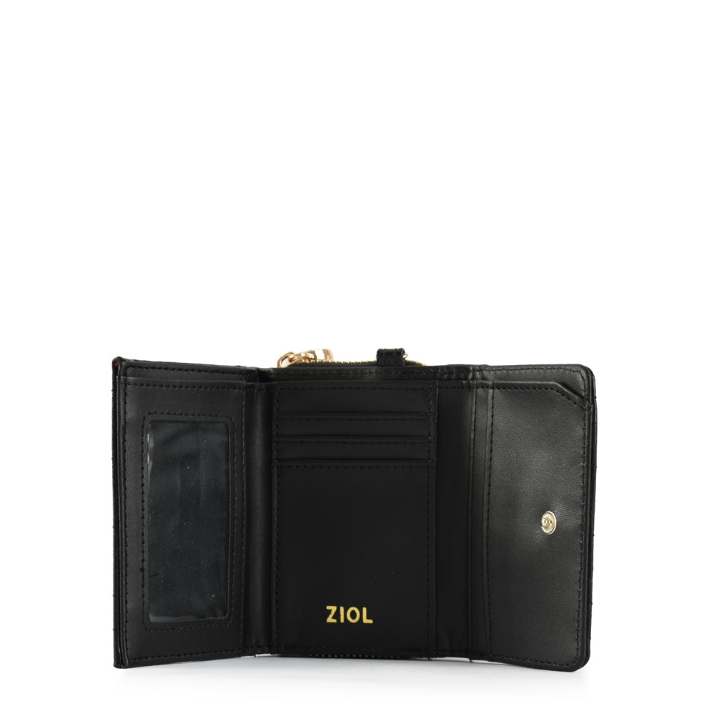 Billetera cierre exterior pequeña odzun negro