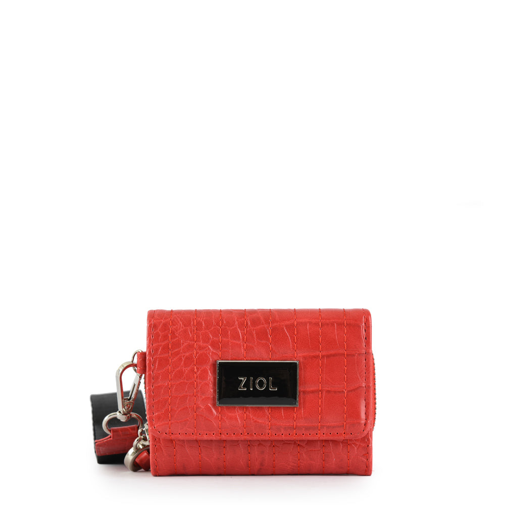 Billetera cierre exterior odzun rojo