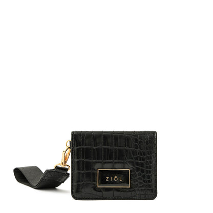 Tarjetero con ventana pequeña odzun negro