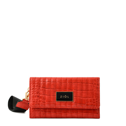 Billetera mediana odzun rojo