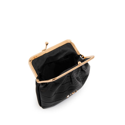 Monedero pellizco pequeña ariana negro