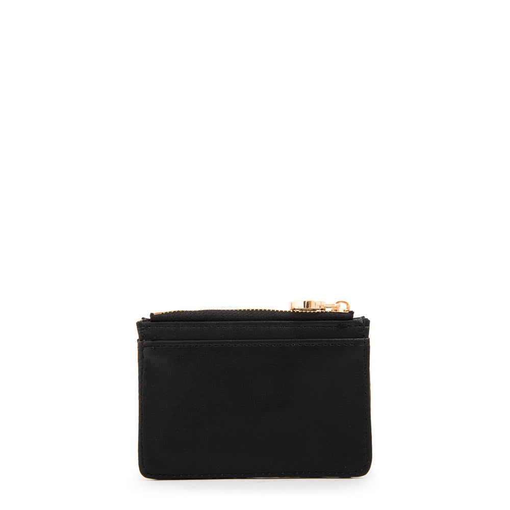 Tarjetero monedero pequeña ariana negro