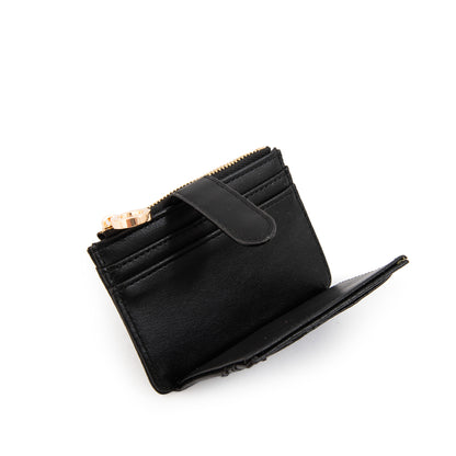 Tarjetero monedero pequeña ariana negro