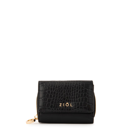 billetera cierre exterior pequeña ariana negro