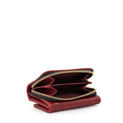 billetera cierre exterior pequeña ariana rojo