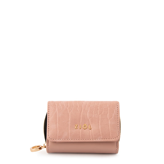 billetera cierre exterior pequeña ariana rosa viejo