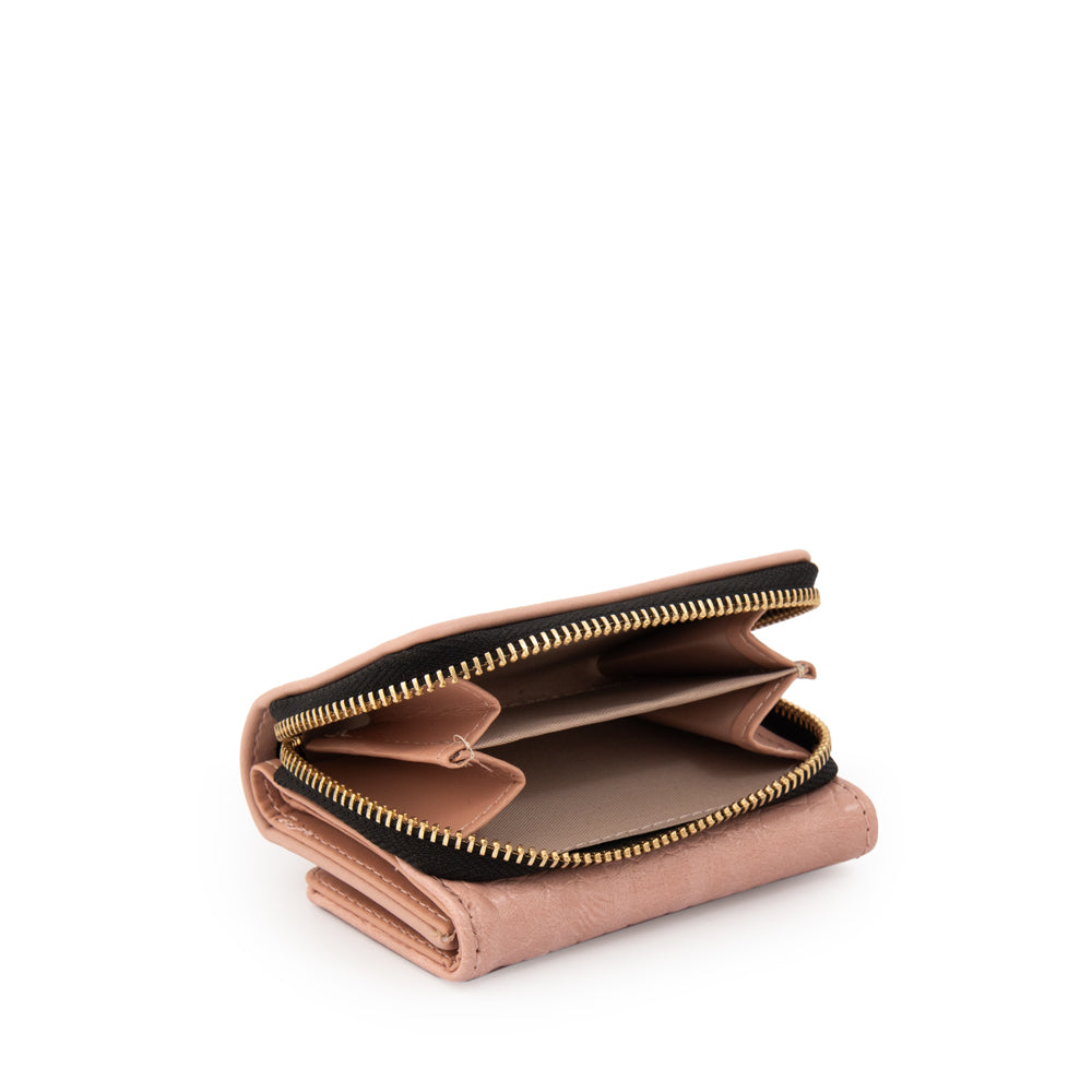 billetera cierre exterior pequeña ariana rosa viejo