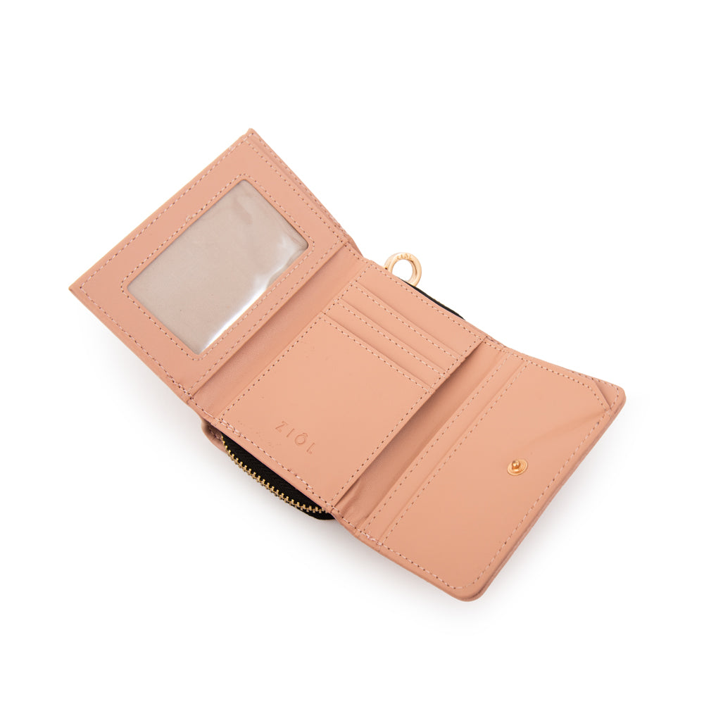 billetera cierre exterior pequeña ariana rosa viejo