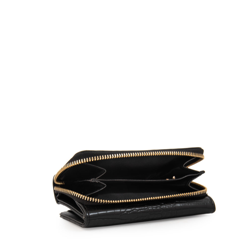 billetera cierre exterior mediana ariana negro