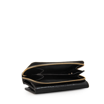 billetera cierre exterior mediana ariana negro