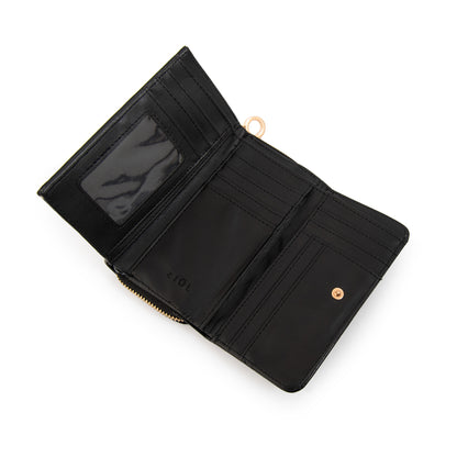 billetera cierre exterior mediana ariana negro