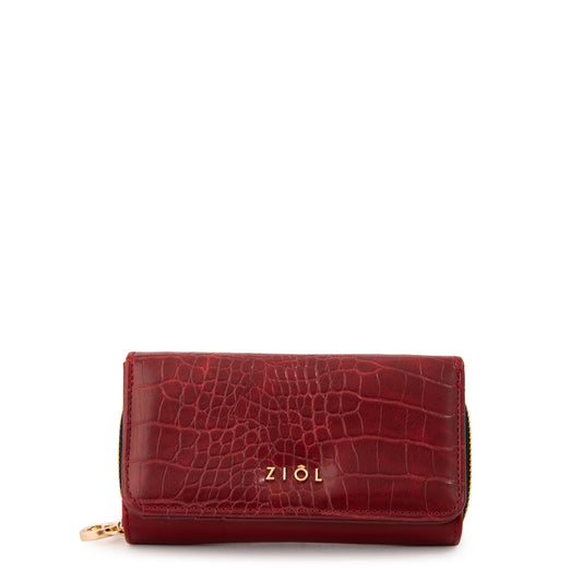 billetera cierre exterior mediana ariana rojo