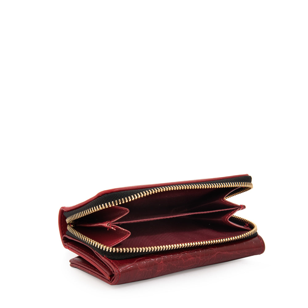 billetera cierre exterior mediana ariana rojo