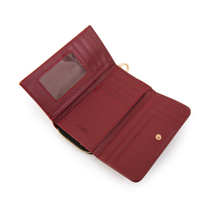 billetera cierre exterior mediana ariana rojo