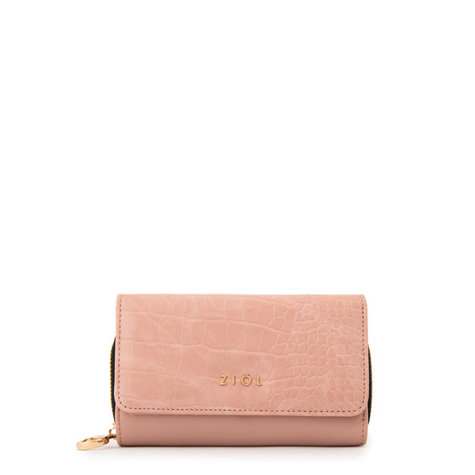 billetera cierre exterior mediana ariana rosa viejo