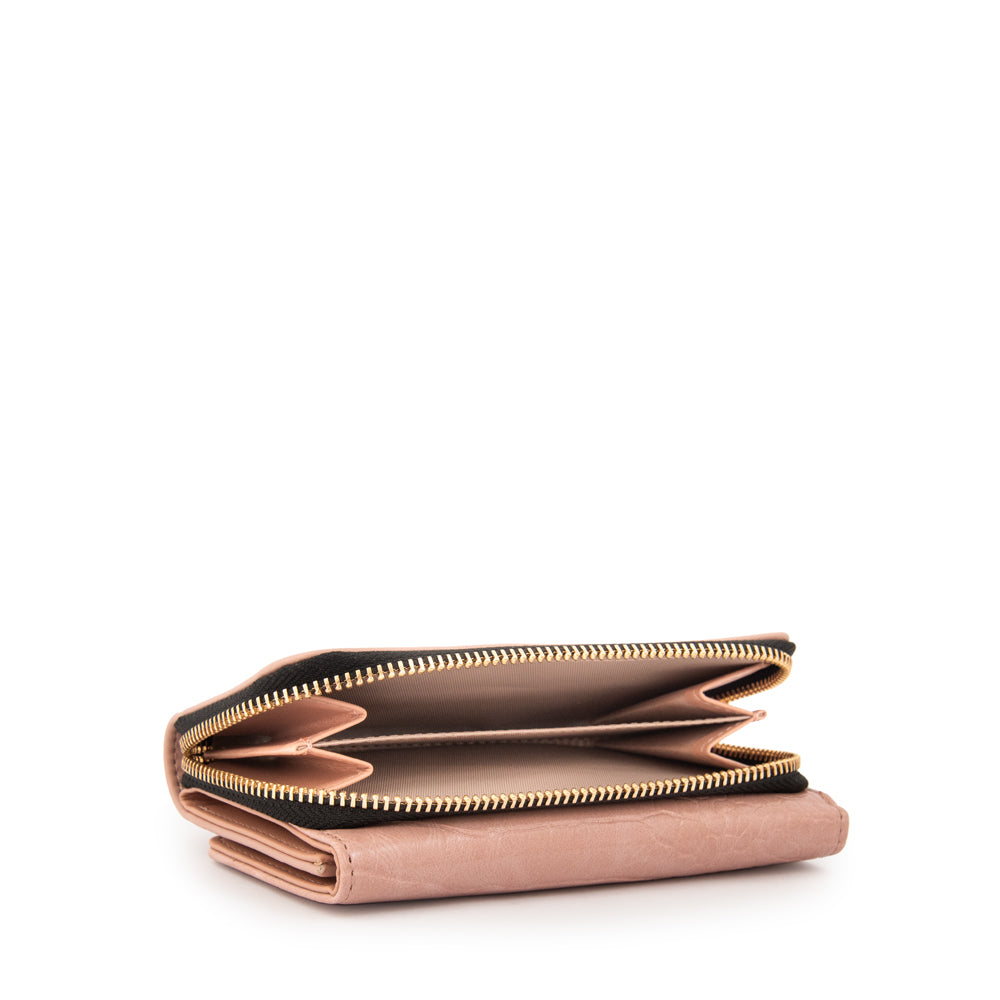 billetera cierre exterior mediana ariana rosa viejo