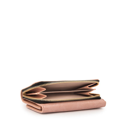 billetera cierre exterior mediana ariana rosa viejo