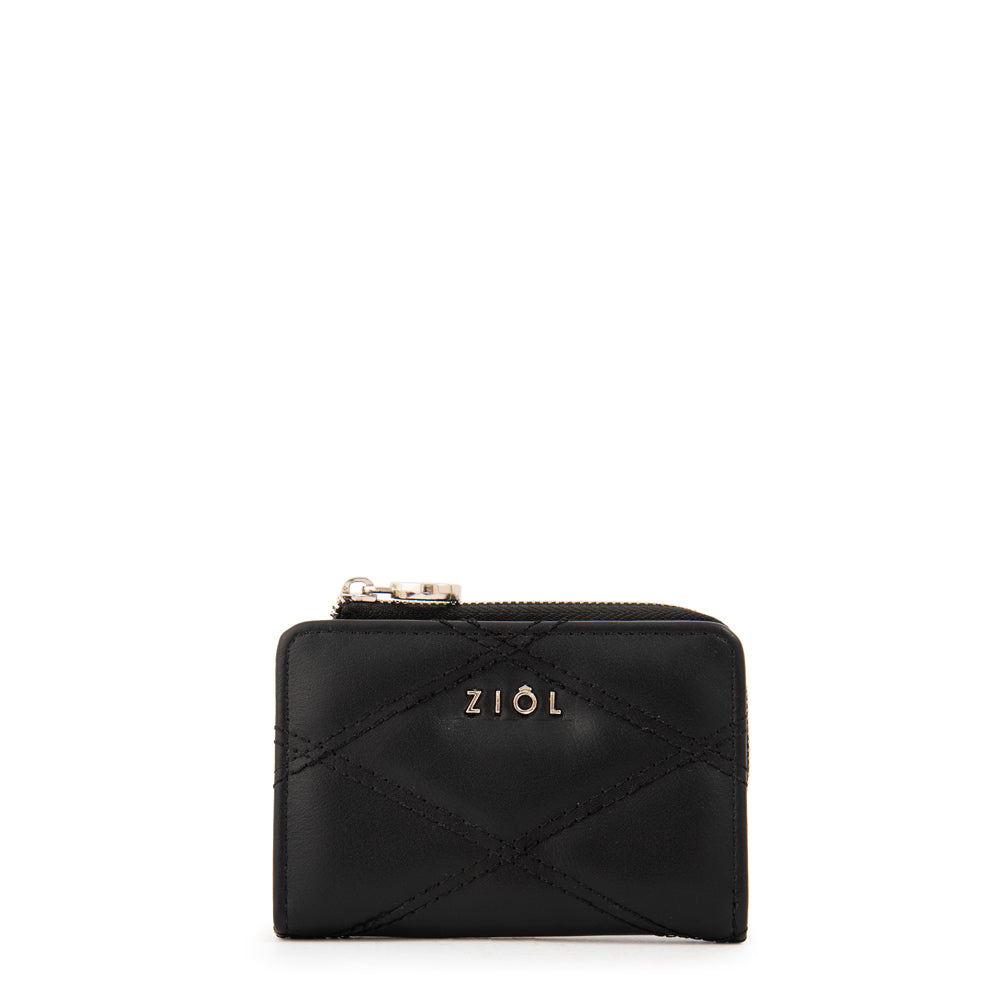 billetera cierre exterior pequeña elvira negro