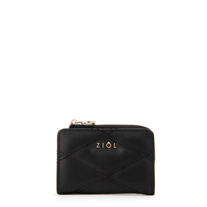 billetera cierre exterior pequeña elvira negro