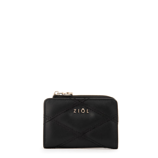 billetera cierre exterior pequeña elvira negro