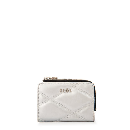 billetera cierre exterior pequeña elvira plateado