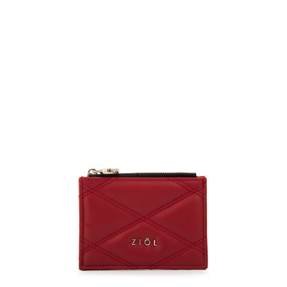 Tarjetero monedero pequeña elvira rojo