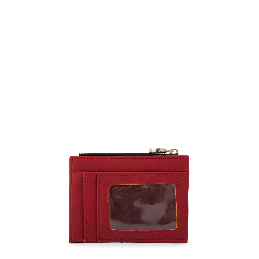 Tarjetero monedero pequeña elvira rojo