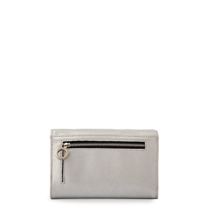 billetera cierre exterior mediana elvira plateado