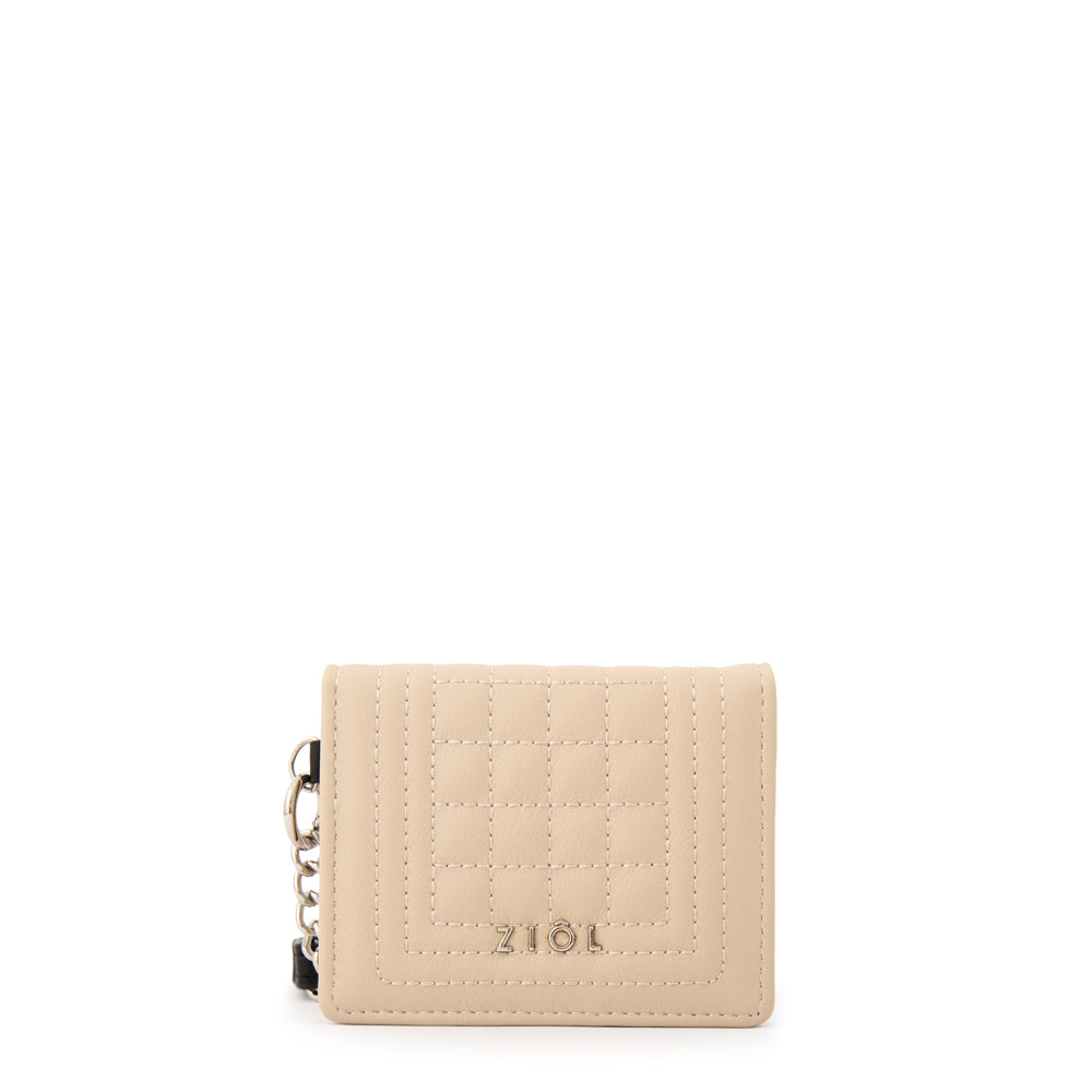 Tarjetero rectangular nay pequeña beige