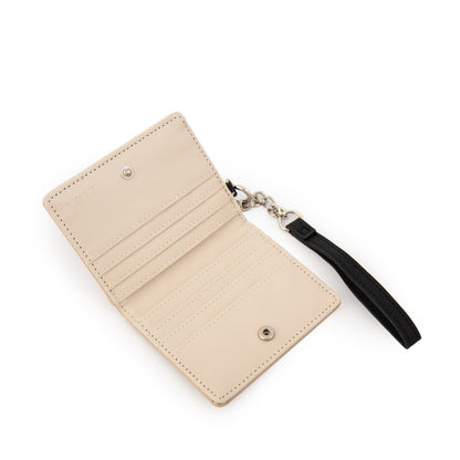 Tarjetero rectangular pequeña nay beige