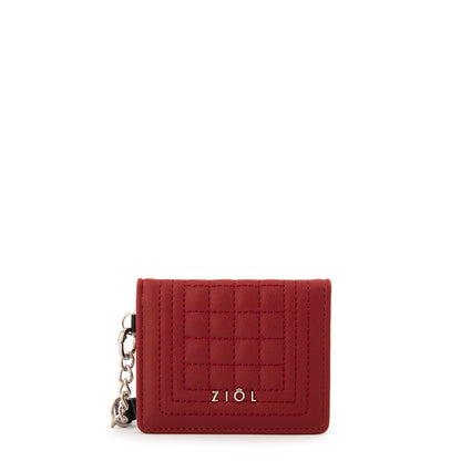 Tarjetero rectangular pequeña nay rojo