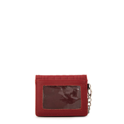 Tarjetero rectangular pequeña nay rojo