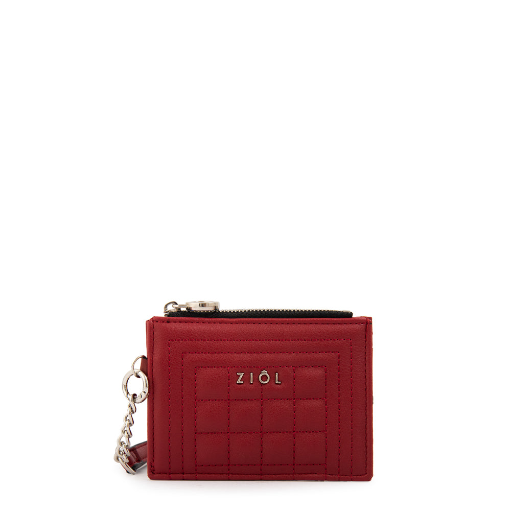 Tarjetero monedero pequeña nay rojo