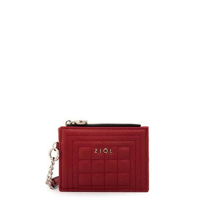 Tarjetero monedero pequeña nay rojo