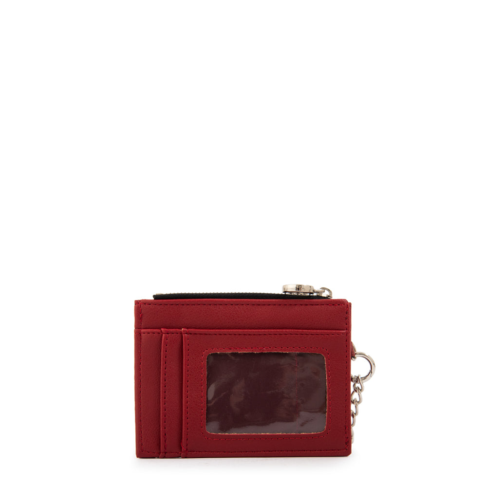 Tarjetero monedero pequeña nay rojo