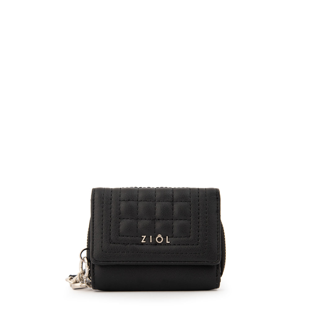 billetera cierre exterior pequeña nay negro